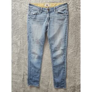 Paige Jeans Womens‎ 27 Blue Skyline Ankle Peg Denim Stretch Distressed Low Rise